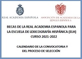 Escuela de Lexicografía Hispánica (ELH) - Becas