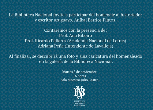 Homenaje a Aníbal Barrios Pintos